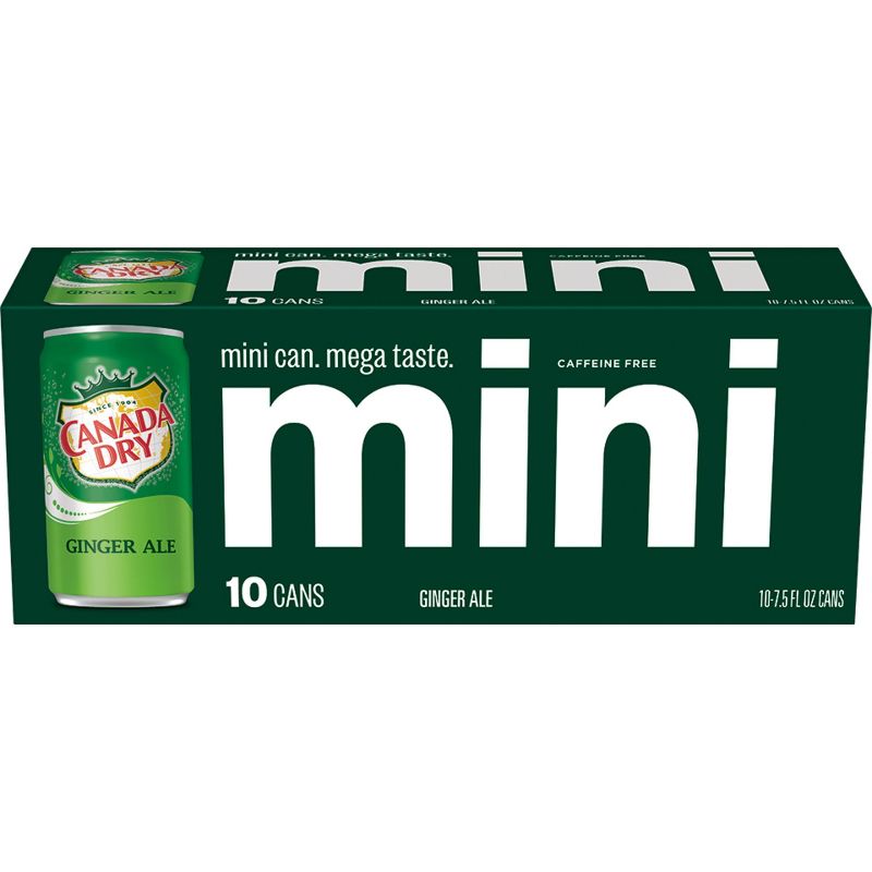 Canada Dry Ginger Ale Soda - 10pk/7.5 fl oz Mini Cans, 4 of 9