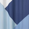 iDESIGN 72"x72" Colorblock Fabric Shower Curtain Blue: Geometric Pattern, Polyester, Machine Washable - 3 of 4