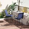 Resenkos Outdoor Bar Stools Set, 360° Swivel Bar Height Chairs, Steel, Mesh Fabric, - 3 of 4