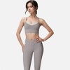 Anna-Kaci Active Women's Dual Strap Sports Bra with V-Neck Design - 2 of 4