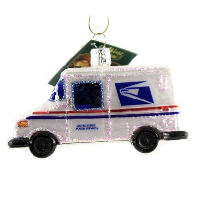 Old World Christmas 2.25 In Usps Mail Truck Couriers Postal Tree Ornaments