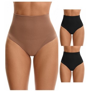 INSPIRE CHIC 3 Packs Women's Shapewear Tummy Control High Waist Shaping Panties Body Shaper Underwear - 1 of 4