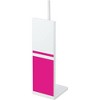 Evideco French Home Goods Freestanding Metal Toilet Paper Holder Reserve 3 Rolls Finish:White - Pink Fuchsia - 2 of 4