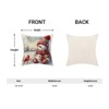 Snowman Pillow Covers 18x18 Inch Set of 2, Christmas Red Cardinal Bird - 4 of 4