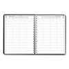 Four-Person Group Practice Daily Appointment Book, 11 x 8.5, Black Cover, 12-Month (Jan to Dec): 2025 - 2 of 4