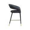 Meridian Furniture,Destiny Black Vegan Leather Stool - 4 of 4