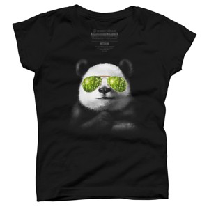 Girl's Design By Humans cool panda By jun_salazar216 T-Shirt - 1 of 3