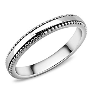 Slickblue Women's Polished Stainless Steel Band Ring, No Stone Minimal Design, Sleek Silver Finish, Size 5-10 - 1 of 4