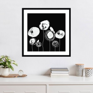 Amanti Art Black and White Flowers II by Irena Orlov Wood Framed Wall Art Print - 1 of 4