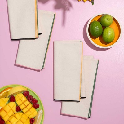 Atelier Saucier Macaw Burlap Napkins - Thumbnail 3