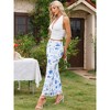INSPIRE CHIC Women's Summer Elegant High Waist Floral Mesh Boho Fishtail Bodycon Maxi Skirts - 4 of 4