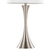 LumiSource (Set of 2) Lenuxe 29" Contemporary Table Lamps Brushed Nickel with White Textured Linen Shade - 4 of 4