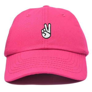 Dalix Peace Sign Embroidered V Cotton Dad Hat Baseball Cap Adjustable Mens - 1 of 4