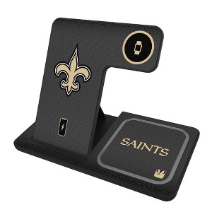 Keyscaper New Orleans Saints Linen 15-Watt 3 in 1 Charging Station - 1 of 4