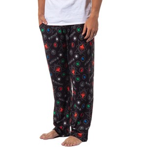Magic: The Gathering Mens' Mana Symbols Card Game Sleep Pajama Pants Black - 1 of 4