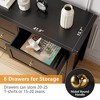 Dresser for Bedroom, 6 Chest of Drawer Dresser for 48 inch TV, Modern Wood Organizer TV Stand - 3 of 4