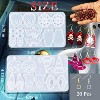JDICTION Halloween Resin Jewelry Making Kit - 82PCS Earring & Pendant Molds, 10 Silicone Pairs & 40 Hooks For Skull Pumpkin Bat Spider Keychains - 3 of 4
