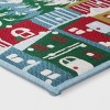 20"x34" Winter Snowy Houses Memory Foam Rug Blue - Room Essentials™ - 3 of 4