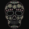 Juniors Womens Lost Gods Halloween Sugar Skull Cowl Neck Sweatshirt - 2 of 4