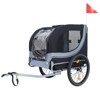 VisioGear Large Folding Bike Stroller for Dogs, 120LB Capacity Pet Carrier, Black & Gray, 49.21"*26.77"*36.22" - 2 of 4