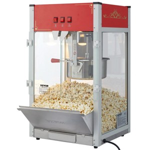 SEVOBAL Popcorn Poppers 12oz Popcorn Popper with 1440W Power and Warming Tray for Events and Parties, Red, 18.99"*32.96"*21.35" - 1 of 4