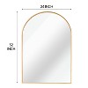 Vynxaria 24" x 32" Gold Metal Framed Arched Bathroom Mirror: Whimsical Elegance for Modern Spaces - 4 of 4