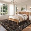 Floral Area Rugs for Living Room Low Pile Non Slip Rugs Washable Soft Foldable Accent Carpet Home Decor - 2 of 4