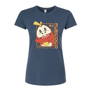 Women's - Pokémon - Fuecoco Stats Juniors Fitted Graphic T-Shirt - 1 of 3
