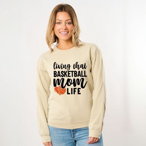 Simply Sage Market Women's Graphic Sweatshirt Basketball Mom Life - 1 of 4