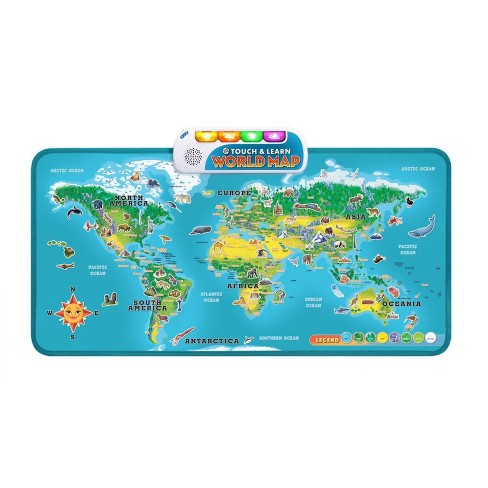 World Map Puzzle Naming the Countries and Their Geographical