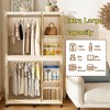 Whisen Wardrobe Closet Storage Organizer, Clothes Dresser, 9 Magnetic Doors-9 Cubes & 1 Hanging Rod, 6 pcs Hangers - 4 of 4