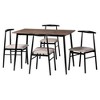 Baxton Studio Arnold Modern Industrial Beige Fabric and Metal 5-Piece Dining Set - 2 of 4