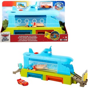 Disney Pixar Cars Color Change Whale Car Wash Trackset - 1 of 4