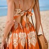 Women's Boho Chic Orange Floral Maxi Dress - Cupshe - 2 of 4