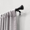 Decorative Drapery Single Rod Set with Trumpet Finials Oil Rubbed Bronze - Lumi Home Furnishings - 2 of 4