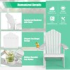Tangkula 2PCS Adirondack Chair HIPS Adirondack Chair w/Cup Holder Realistic Wood Grain Weather Resistant Outdoor Chair for  380 LBS Weight Capacity Black/Navy/White/Teak/Dark Green/Red/Light Grey/Yellow - 4 of 4