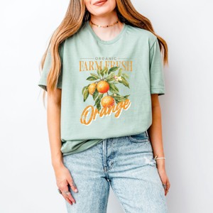 Simply Sage Market Farm Fresh Orange Watercolor Short Sleeve Tee - 1 of 4
