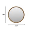 GDFStudio Meigs 23.62" Mid-Century Modern Round Wall Mirror with Wood Frame - 3 of 4