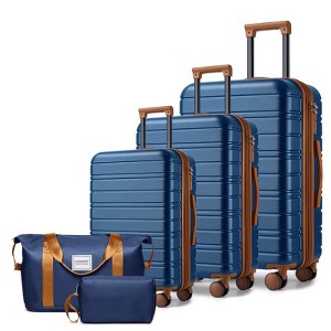 KTMBDW Luggage Sets 5 Piece Suitcases with Wheels, Suitcase Set ABS Hard Case Luggage with TSA Lock Spinner Wheels Durable Travel Luggage for Women - 1 of 4