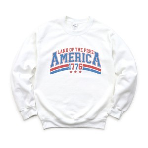 Simply Sage Market Women's Graphic Sweatshirt Land Of The Free America - 1 of 4