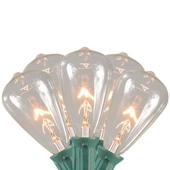 Northlight 10ct Edison Style Glass Christmas Lights Clear - 9' Green Wire