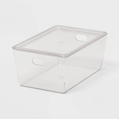 Luxor Stackable Clear Storage Bins (4-Pack, Large) MBS-BIN-4L-CL