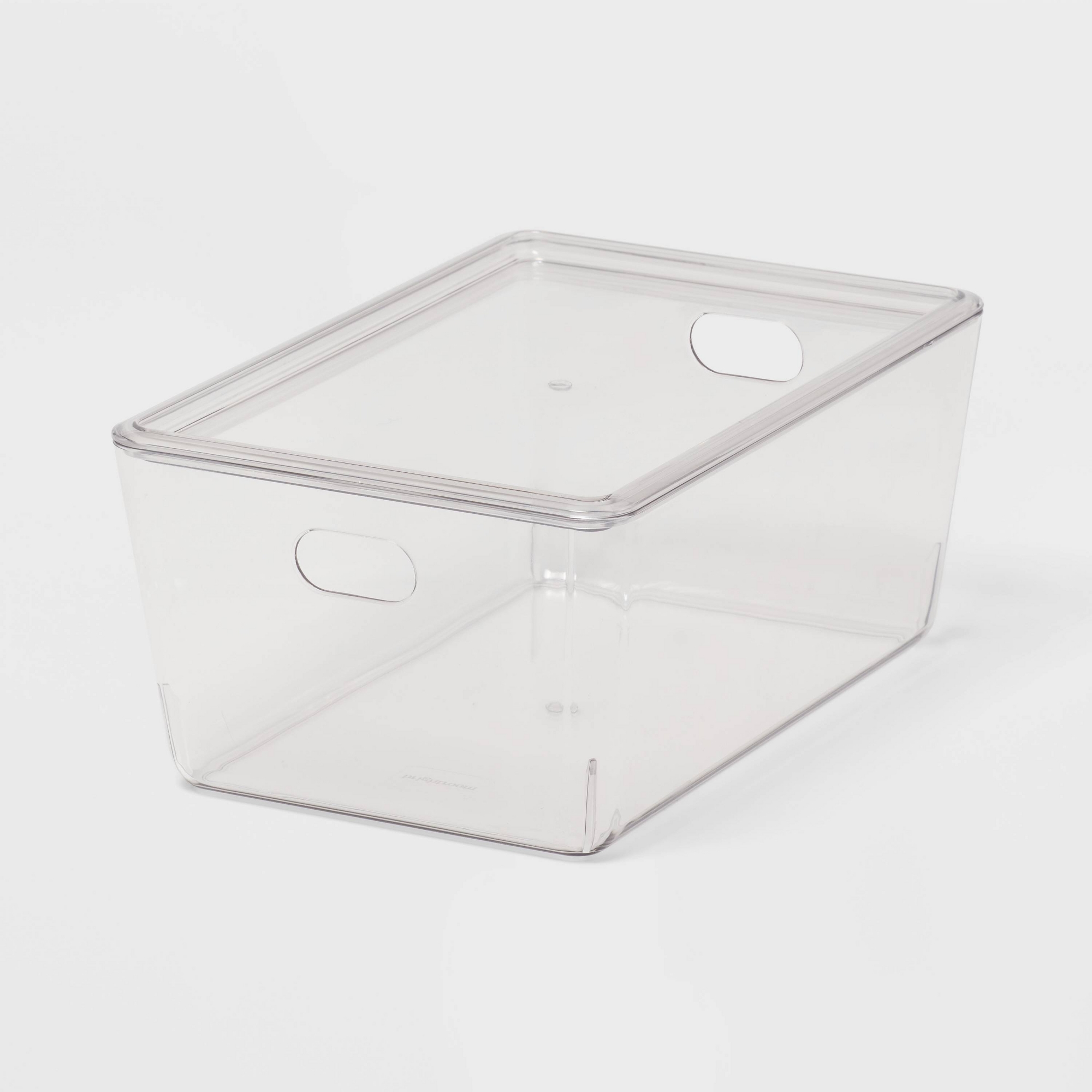 4L Stacking Clear Bin with Lid - Brightroom™