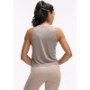 Peloton Women's Seamless Muscle Tank, Taupe Grey - 3 of 4