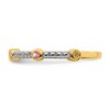 Black Bow Jewelry 2mm 14k Yellow Gold Pink Tourmaline & .08 Ctw Diamond Stackable Band - 3 of 4