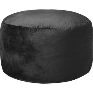 4FT Velvet Bean Bag Chair with Shredded Foam, Large Bean Bag Couch with Removable Cover for Living Room, Bedroom, Dorm - 1 of 4