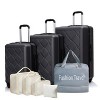 Dexmalle 8-Piece ABS Luggage Sets Lightweight Durable Suitcase - 4 of 4