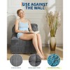 Living Room Folding Sofa Bed,Convertible Sleeper Chair w/ Pillows & Back Support,Portable Fold Out Chair Bed Boneless Couch,Sofa Lounge - 4 of 4