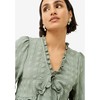ellos Plus Size Ruffle Trim V-Neck Babydoll Blouse - 4 of 4