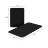 Hastings Home 2-Piece Memory Foam Bathroom Rug Set – Black - 4 of 4